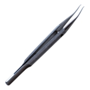Girard Corneoscleral Forceps, 0.12mm, 1 x 2 Teeth, 6mm Tying Platform, Colibri Style, Round Knurled Handle, Polished Finish, For Right-Handed Use, Overall Length 4-1/4" (107mm) 842371,6-May,K5-2900,08-01243,E3195